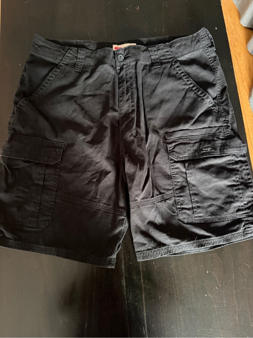 Wrangler Black Cargo Shorts with Multiple Pockets